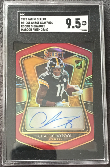 2020 Panini Select CHASE CLAYPOOL Rookie Signature Auto Maroon Prizm #/60 Gem!
