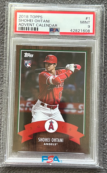2018 Topps Advent Calendar Shohei Ohtani SP Rookie Card RC #1 PSA 9