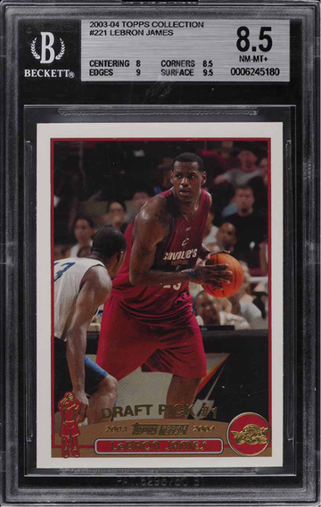 2003 Topps Collection LeBron James ROOKIE #221 BGS 8.5 NM-MT+