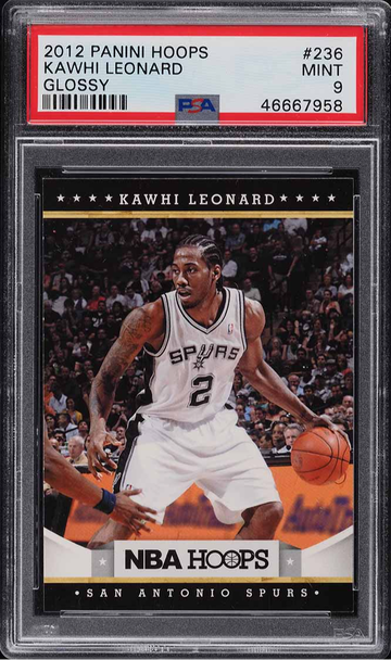 2012 Hoops Glossy Kawhi Leonard ROOKIE RC #236 PSA 9 MINT