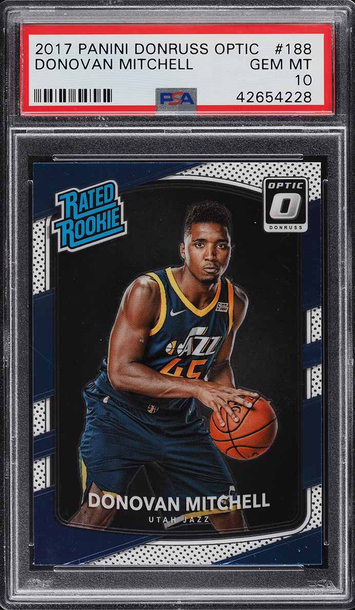 2017 Donruss Optic Donovan Mitchell ROOKIE #188 PSA 10 GEM MINT
