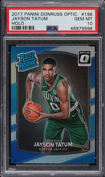 2017 Donruss Optic Holo Jayson Tatum ROOKIE #198 PSA 10 GEM MINT