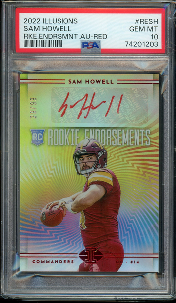 2022 Illusions Sam Howell Auto Rookie Endorsements PSA 10