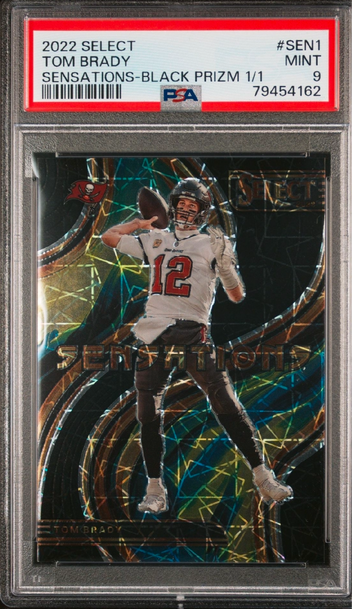 2022 Panini Select Tom Brady Sensations Black Prizm 1/1