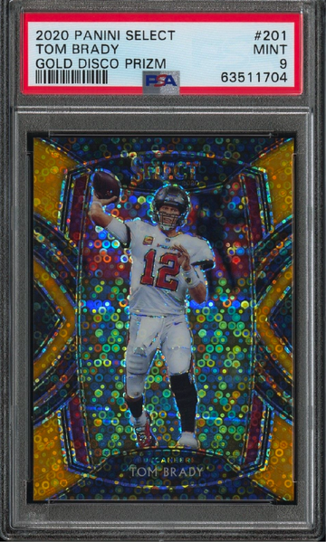 2020 Panini Select Tom Brady Gold Gold Prizm #01/10 PSA 9