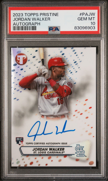 2023 Topps Pristine Jordan Walker rookie auto PSA 10