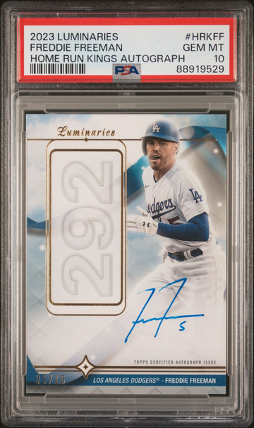 2023 Topps Luminaries Freddie Freeman auto /15 PSA 10