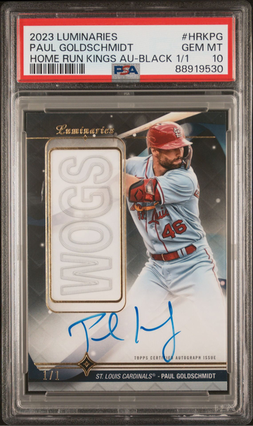 2023 Topps Luminaries Paul Goldschmidt auto 1/1 PSA 10