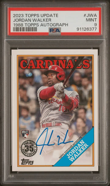 2023 Topps Update Jordan Walker rookie auto PSA 9