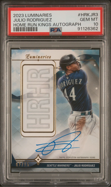 2023 Topps Luminaries Julio Rodriguez auto /15 PSA 10