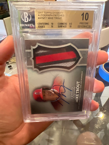 2017 MIKE TROUT TOPPS DYNASTY AUTO PATCH 05/10