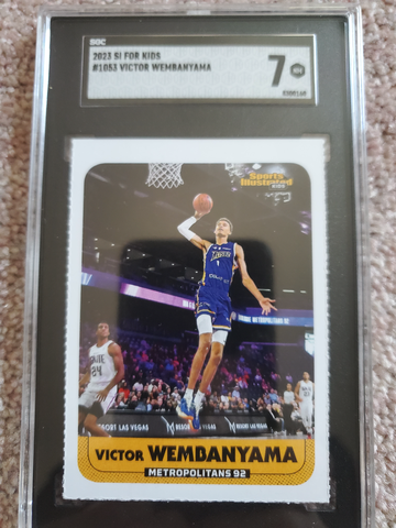 2023 Victor Wembanyama Si Kids SGC 7 Perfect Centering 