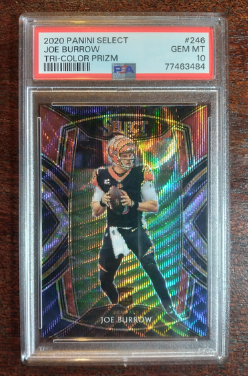 2020 Select Joe Burrow Tri Color Prizm PSA 10