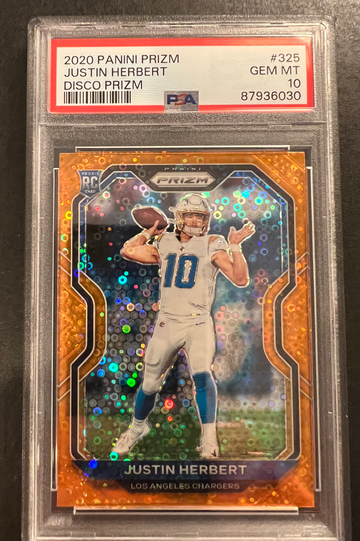 2020 Prizm Disco Justin Herbert PSA 10