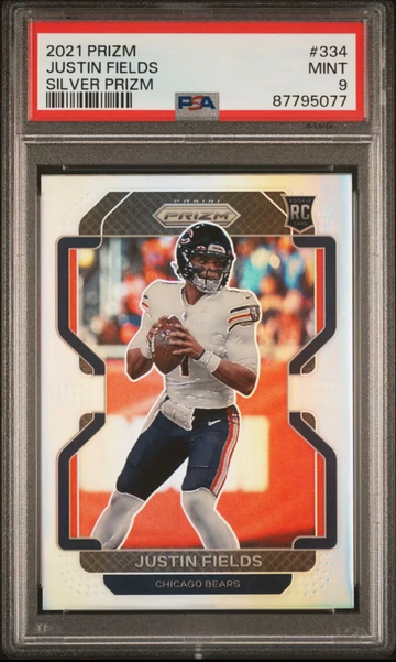 2021 Prizm Silver Justin Fields PSA 9