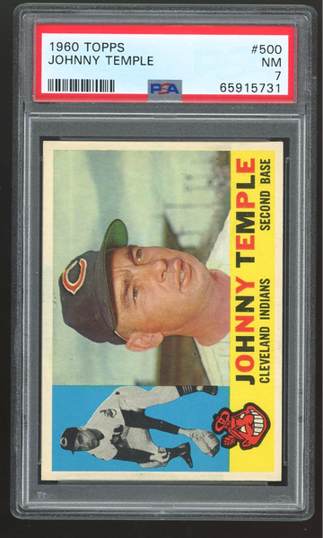 1960 Topps Johnny Temple #500 PSA 7
