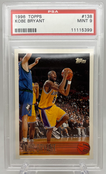 1996 Topps Kobe Bryant Rookie Card PSA 9 RC Old PSA Label