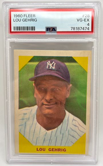 1960 Fleer Lou Gehrig PSA 4 VG-EX #28 HOF
