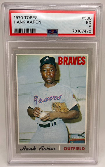1970 Topps Hank Aaron PSA 5 EX #500 HOF