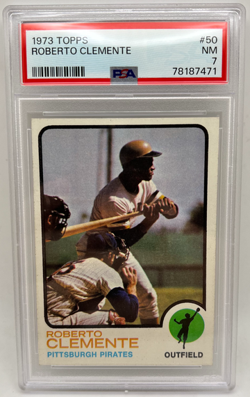 1973 Topps Roberto Bob Clemente PSA 7 NM Hall of Fame 