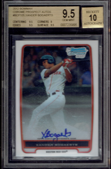 Xander Bogaerts 2012 Bowman Chrome Auto BGS 9.5/10