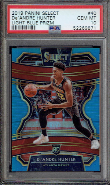 DeAndre Hunter 2019 Panini Select Light Blue Prizm RC 079/299 PSA 10