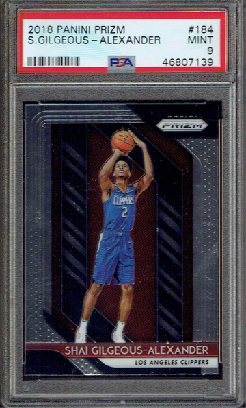 Shai Gilgeous Alexander 2018 Panini Prizm RC PSA 9