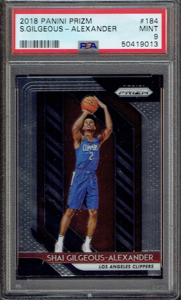 Shai Gilgeous Alexander 2018 Panini Prizm RC PSA 9