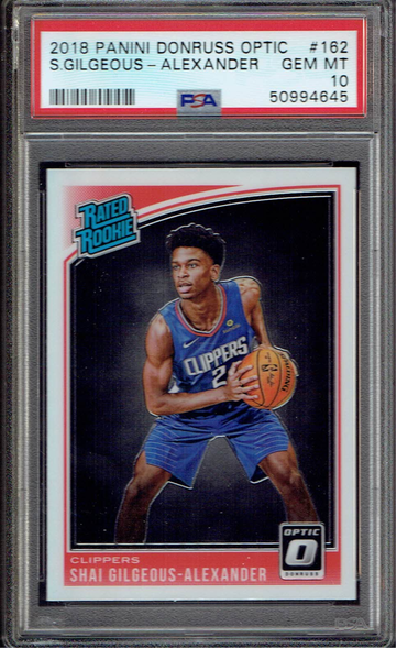 Shai Gilgeous Alexander 2018 Donruss Optic RC PSA 10