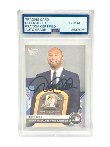 2021 TOPPS NOW HOF INDUCTION DEREK JETER SIGNED AUTOGRAPHED CARD PSA/DNA 10 AUTO