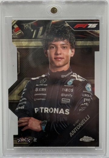 Kimi Antonelli 2025 Topps Chrome F1 75th Anniversary RC SUPERFRACTOR 1/1 LOGO-12 - SHIPPED FROM CANADA TRACKED