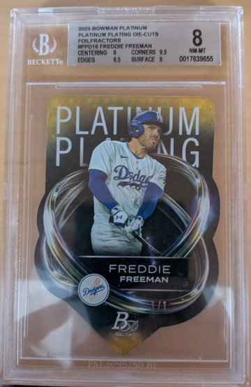2023 Bowman Platinum Freddie Freeman Platinum Plating FoilFractor 1/1