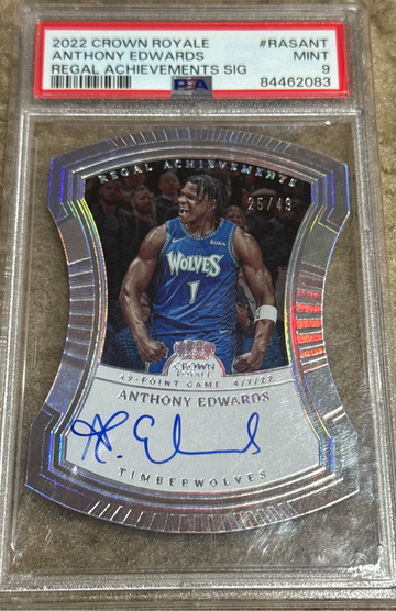 Anthony Edwards PSA 9 Crown Royale Regal Achievements Auto On Card POP 3!!!!!!