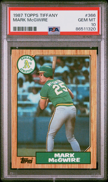 1987 Topps Tiffany Mark McGwire Rookie PSA 10