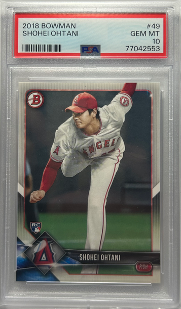 Shohei Ohtani Rookie Card 2018 Bowman #49 PSA 10 Gem Mint RC 🔥 Dodgers Playoffs