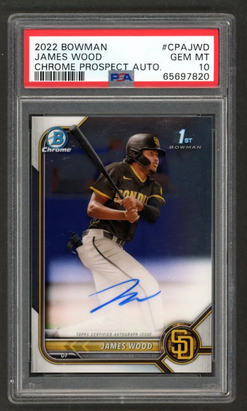 2022 Bowman Chrome James Wood Auto PSA 10