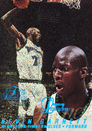 1996-97 FLAIR SHOWCASE LEGACY ROW 0 # 21 - 096 OF 150 KEVIN GARNETT