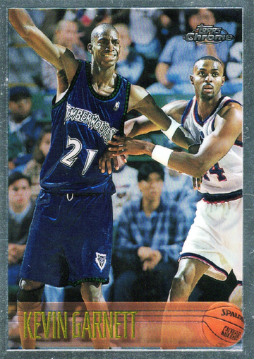 1996-97 TOPPS CHROME ROOKIE # 131 KEVIN GARNETT HOF