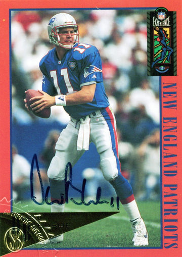 1995 CLASSIC NFL EXPERIENCE GOLD AUTHENTIC AUTOGRAPH # 62 DREW BLEDSOE