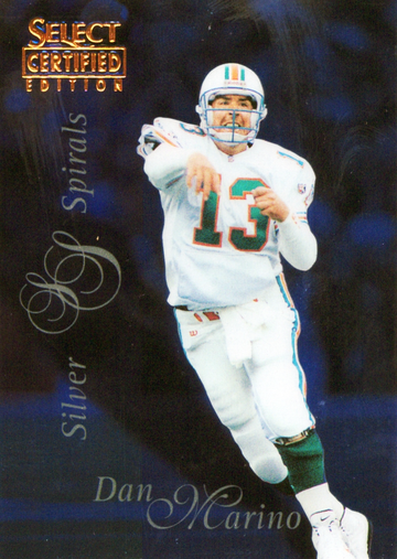 1996 SELECT CERTIFIED BLUE SS # 122 DAN MARINO HOF