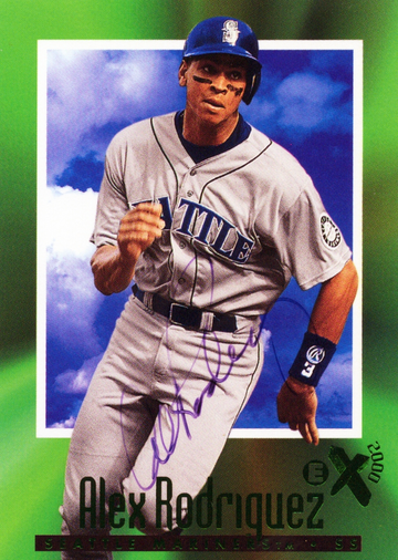 1997 EX 2000 EMERALD AUTOGRAPH ALEX RODRIGUEZ HOF