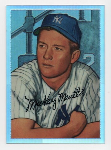 1996 TOPPS CHROME REFRACTOR MICKEY MANTLE COMMEMORATIVE # 20 HOF