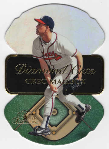 1997 FLAIR SHOWCASE DIAMOND CUTS # 10 OF 20 GREG MADDUX HOF