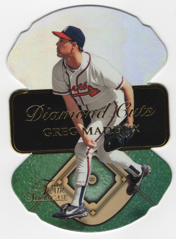 1997 FLAIR SHOWCASE DIAMOND CUTS # 10 OF 20 GREG MADDUX HOF