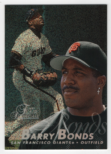 1997 FLAIR SHOWCASE ROW 0 # 25 BARRY BONDS HOF