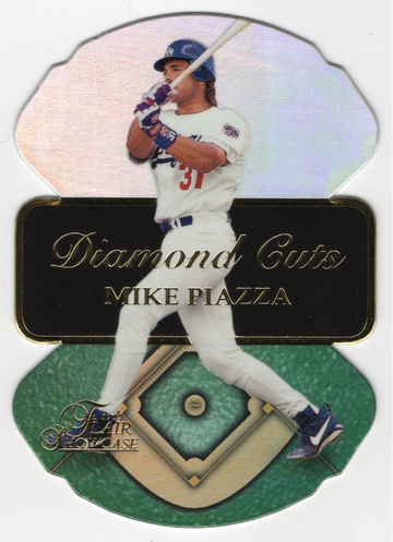 1997 FLAIR SHOWCASE DIAMOND CUTS # 12 OF 20 MIKE PIAZZA HOF