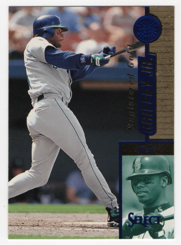 1997 PINNACLE SELECT REGISTERED GOLD # 47 KEN GRIFFEY JR HOF