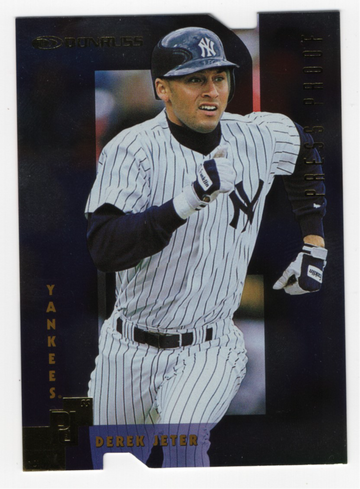 1997 DONRUSS GOLD PRESS PROOF DIE-CUT # 49 1 OF 500 DEREK JETER HOF