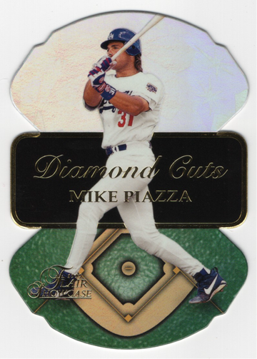 1997 FLAIR SHOWCASE DIAMOND CUTS # 12 OF 20 MIKE PIAZZA HOF