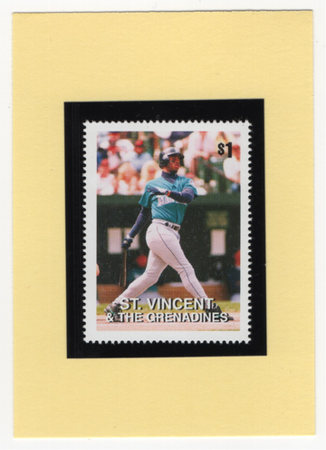 1995 ST. VINCENT & THE GRENADINES KEN GRIFFEY JR STAMP